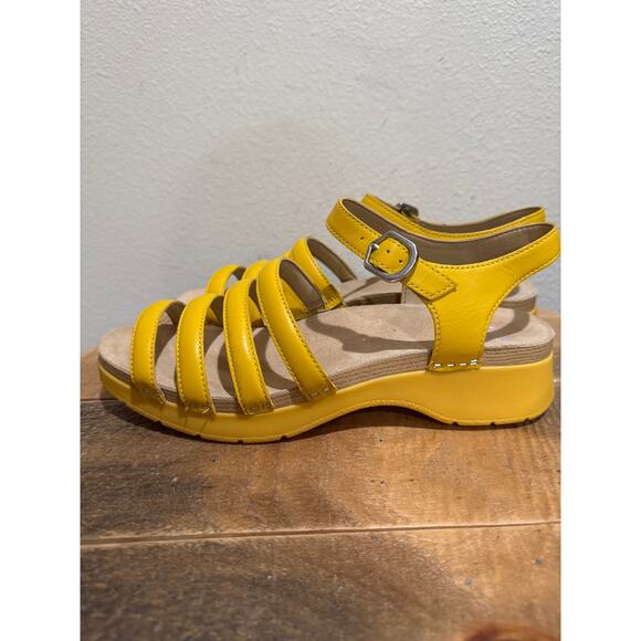 Dansko Roxie Yellow Sandals size 42 (11.5) - Picture 3 of 8